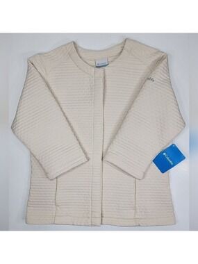 NWT Columbia Place to Place Jacket Off White Quilted Snap Front Women's Small